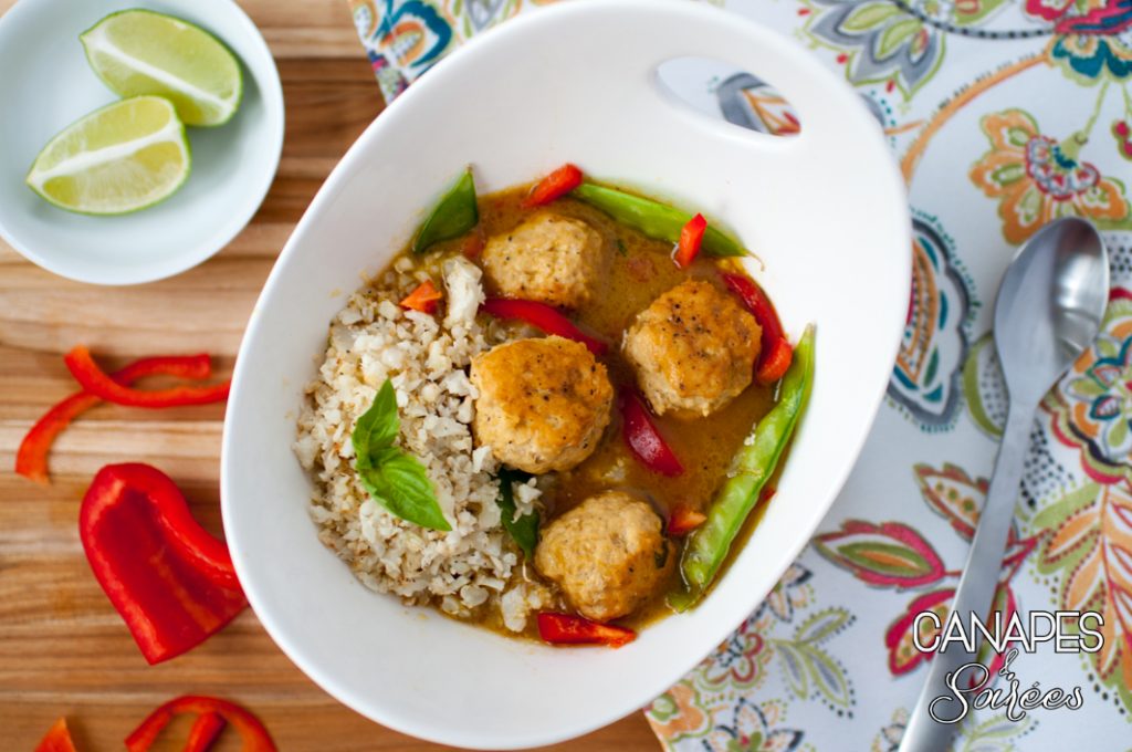 Green Curry Chicken Meatballs Low Carb and Whole30