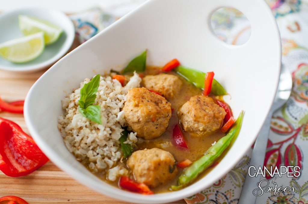 Green Curry Chicken Meatballs Low Carb and Whole30
